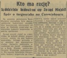 Spór o targowisko, 1936