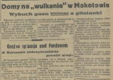 Domy na wulkanie, 1937