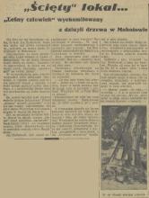 Wyeksmitowany z dziupli, 1937