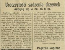 Uroczystość sadzenia drzewek, 1937