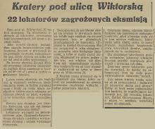 Kratery pod ulicą, 1937