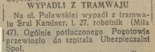 Wypadł z tramwaju, 1937