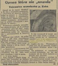 Wynalazek p. Żaka, 1937
