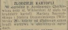 Złodzieje kartofli, 1937