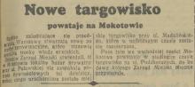 Nowe targowisko, 1937