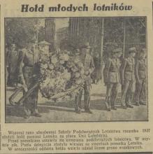 Hołd młodych lotników, 1937