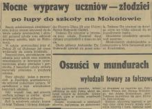 Nocne wyprawy, 1937