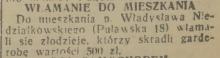 Włamanie, 1938