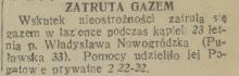 Zatruta gazem, 1938