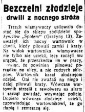 Bezczelni złodzieje, 1938