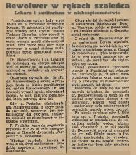 Rewolwer w rękach szaleńca, 1938