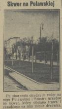 Skwer na  Puławskiej, 1938
