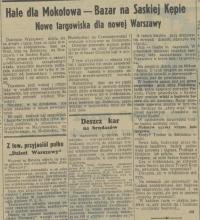 Nowe targowiska, 1938