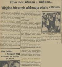 Dom bez klucza, 1938