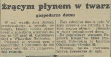 Żrącym płynem, 1937