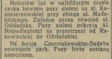 Pasy zieleni, 1938