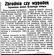 Zbrodnia czy wypadek, 1938