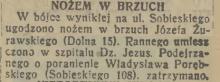 Nożem w brzuch, 1938