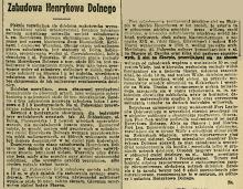 Zabudowa Henrykowa, 1938