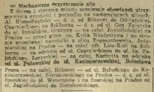 Mechaniczne oczyszczanie, 1938