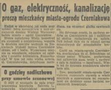 A w domku woda, światło, gaz... Infrasktruktura Sadyby. 1939