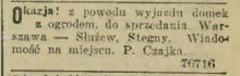 Domek na Stegnach, 1939