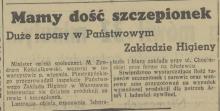 Mamy dość szczepionek, 1939