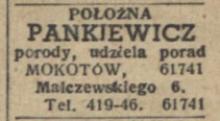 Położna Pankiewicz, 1941